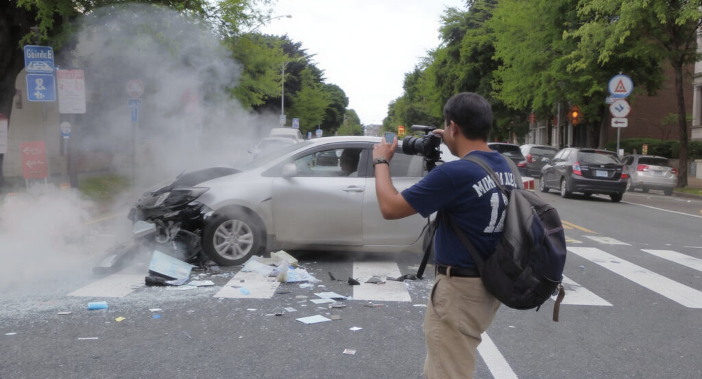Происшествие на дороге: как действовать свидетелю ДТП без риска для себя - иллюстрация