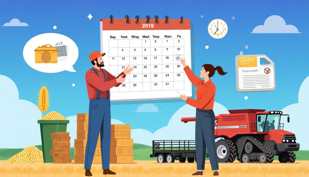 Сельское хозяйство: сезонные работы, урожай, поддержка фермеров и кооперация - иллюстрация