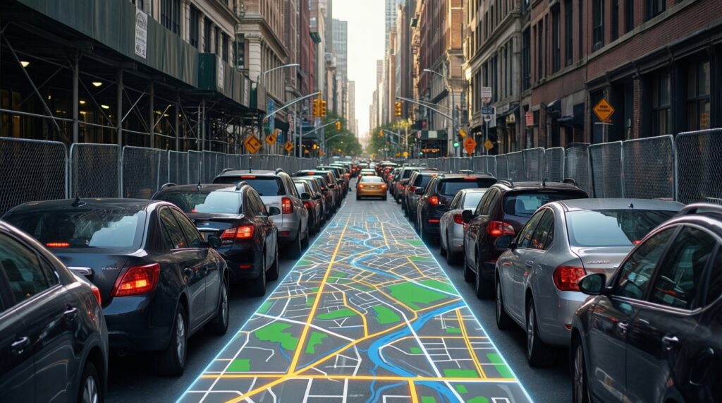 Ситуация на дорогах: пробки, аварии, перекрытия и ремонтные работы в регионе - иллюстрация