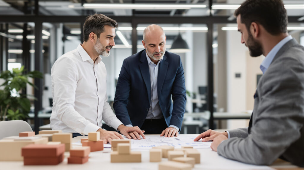 Транспорт и инфраструктура: строительство/ремонт дорог, мостов и общественный транспорт - иллюстрация